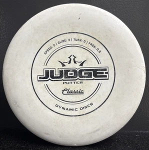 Dynamic Discs Classic Hard Judge 176g White Old Flight Numbers 2/4/0/0.5 Used - Picture 1 of 5
