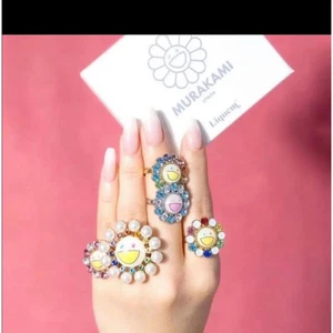 Takashi Murakami X Liquem Flower Ring Blue x White Kaikaikiki from Zingaro FS JP - Picture 1 of 3