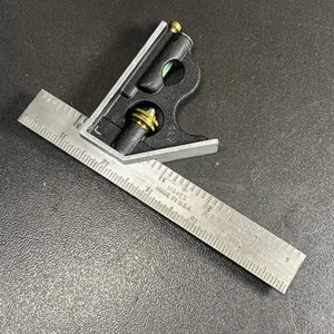 Mayes 6" Quadratisch mit Wasserwaage und Schreiber Made in USA Besitzermarke - Bild 1 von 9