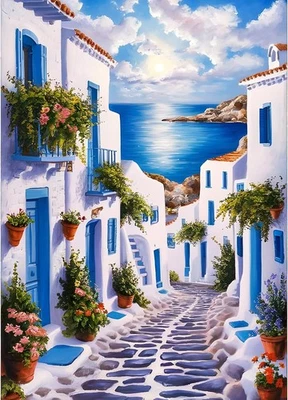 GDYEEH Haus Diamond Painting Erwachsene, 5D Blumen Diamant Kunst Bilder