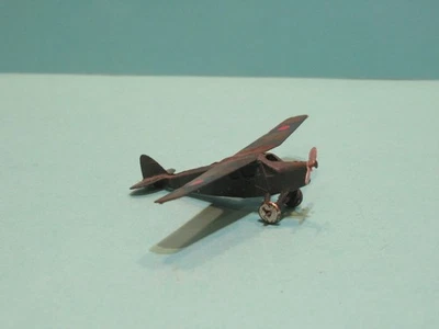 RARE DINKY TOYS PRE-WAR LEOPARD MOTH CAMOUFLAGE BROWN/GREEN RAF ROUNDELS N0. 60b - Image 1 of 4