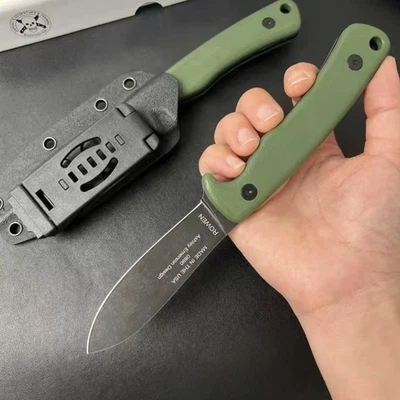 Тактический нож с фиксированным лезвием G10 ручка 1095 углеродистая сталь уличная охота выживание - Изображение 1 из 4