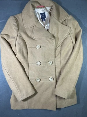 GAP Women’s Peacoat Double Breasted  Size X-Small Light Tan - Image 1 of 4