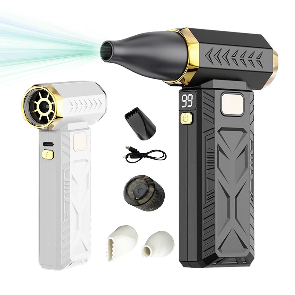 Dust Blower 3-Gear Adjustable Cordless Fan USB Rechargeable Turbine Air - Bild 1 von 4