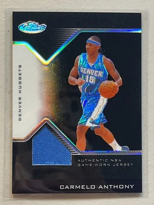 Carmelo Anthony 2004-05 Topps Finest /19 Black Refractor Game Used Jersey #109 - Image 1 of 2