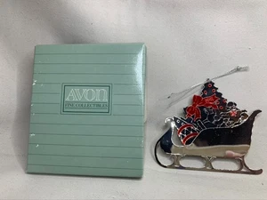 1991 AVON FINE COLLECTIBLES SILVERPLATE ORNANENT SLEIGH RIDE - Picture 1 of 4