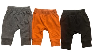 Combo Pantalones Cómodos Cat & Jack 3 Negro Gris y Naranja Talla 0-3M - Imagen 1 de 3