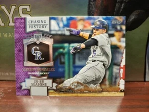 2013 Topps - Chasing History #CH-72 Carlos Gonzalez Rockies - Picture 1 of 2