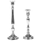 1 or 2 Polished Nickel Traditional Dinner Candlestick Pillar Candle Stick Holder