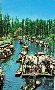 Floating Gardens of Xochimilco Mexico City, Mexico Vintage PC - Picture 1 of 2