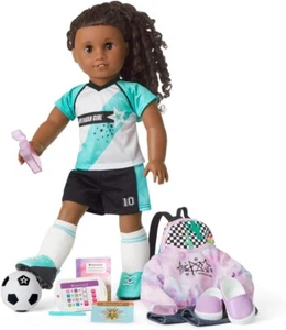 American Girl Truly Me Doll School Day to Soccer Play #67 Black Hair Brown Eyes! - Picture 1 of 13