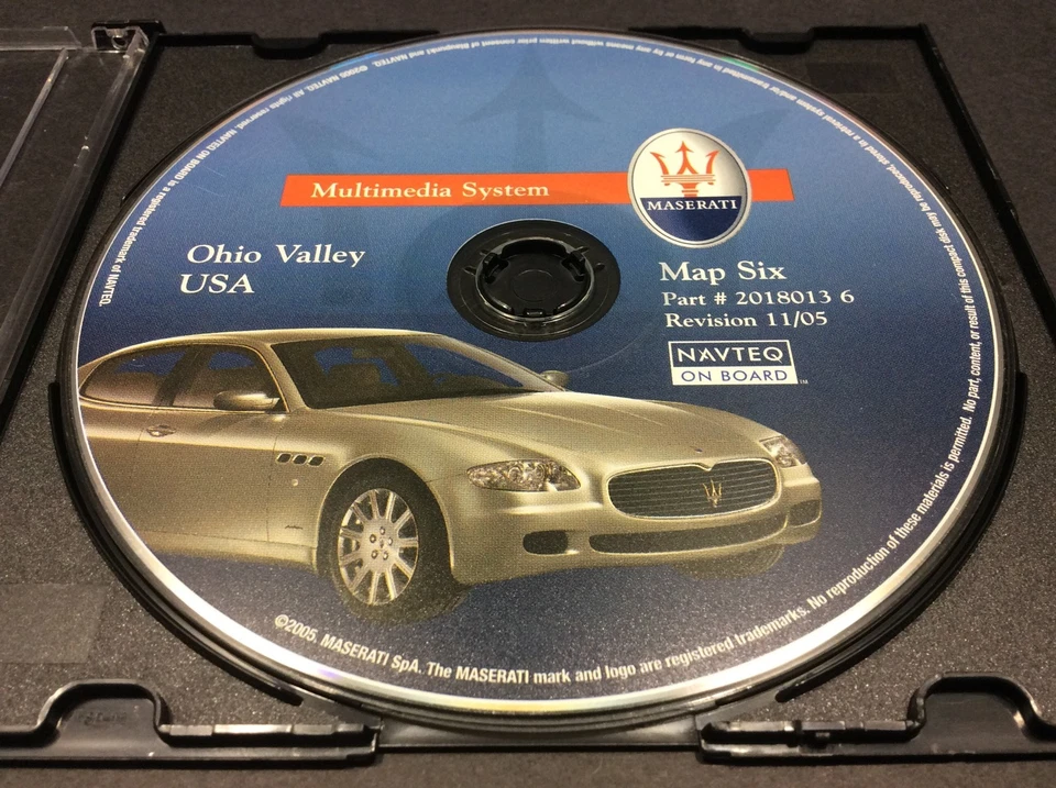 MASERATI NAV GPS DVD CD DISK MAP SIX 6 2018013 6 11/05 OHIO VALLEY USA #CD63 - Image 1 of 1