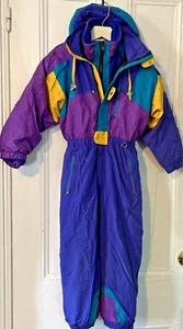 VTG Mini Club Hot Gear Kids Snowsuit & Fleece Liner Colorblock Blue Size 6X - Picture 1 of 18