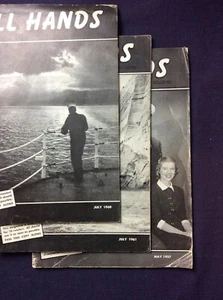 3 Issues Vintage All Hands Magazine 5-57 + 7-60 + 7-61 Decent M42 - Picture 1 of 12