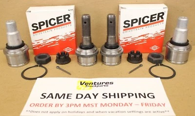 1998-2004 Ford F250 F350 Full Front 4x4 Axle Ball Joint Set Genuine Spicer - Image 1 of 3