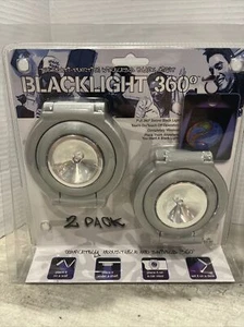 Vintage Spencer Gifts Blacklight 360 Two Pack Swivel Light Space Age Cosmic NIB - Picture 1 of 3