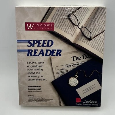 Speed Reader by Davidson IBM/Tandy PC Windows 3.5" Disk's - Sealed - Image 1 of 4