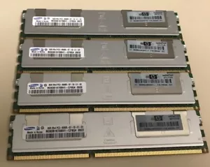 Lot of 4x Samsung M393B1K70BH1-CF8Q4 8GB (32GB) DDR3-1066 PC3-8500R 2Rx4 Memory - Picture 1 of 1