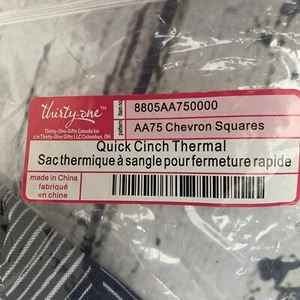Thirty One Quick Cinch Thermal Black Chevron Squares New In Package - Picture 1 of 5