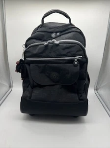 Kipling Sanaa Rolling Backpack Black - Travel Backpack - Adjustable Handle - Picture 1 of 13