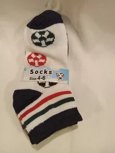 Boy's Novelty Soccer Ball Socks, Size 4-6, 3pk - Picture 1 of 3