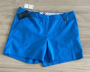 NEW~Brooks Brothers~Womens Chino Shorts "346"~Size 10~Flat front~Blue Cotton - Picture 1 of 4
