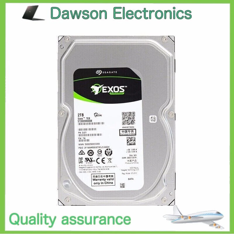 ST2000NM000B Seagate Exos 7E8 2TB 7200RPM SATA 6.0Gb/s 3.5" Internal Hard Drive - Image 1 of 4