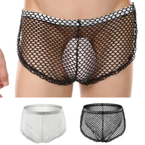 Sexy calzoncillos boxer de malla transpirables de malla para hombres ropa interior - Imagen 1 de 14