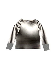 Nili Lotan x Target Women XS - Striped Top Long Sleeve Boatneck Black Cream - Picture 1 of 3