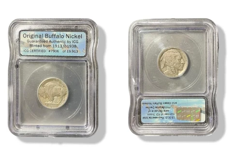 1936 D-  Buffalo Nickel Indian Head  Certified By ICG #7906 Cover