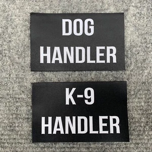 Parche moral de texto reflectante para manipulador de perros, K-9, blanco o negro para UBACS - Imagen 1 de 5