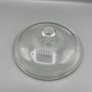 Vintage Pyrex Clear Casserole Lid 406 Replacement 7.25" Knob Handle Ribbed - Picture 1 of 7