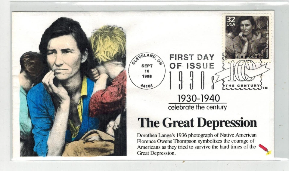 DYNAMITE HANDPAINTED CELEBRATE CENTURY 1930s THE GREAT DEPRESSION FLORENCE OWENS - Image 1 of 1