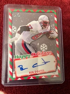 2022 Leaf Happy Holidays Ben Coates autograph New England Patriots Livingstone - Picture 1 of 1