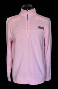 Vineyard Vines Women's Mock Neck 1/4 Zip French Terry Sweatshirt Pink Size Small - Picture 1 of 7