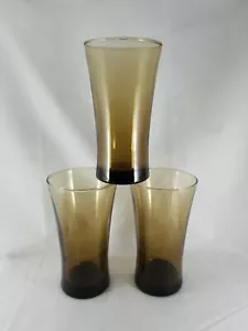 Juego de 3 gafas de beber a humo de vidrio de estudio de colección - Imagen 1 de 6