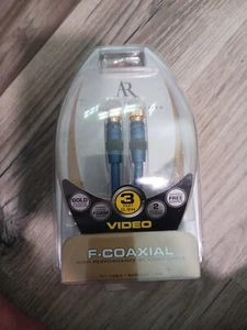 Acoustic Research F-Coaxial 3 Ft Video Cable - Gold Plated Connectors AP010 NEW - Picture 1 of 2