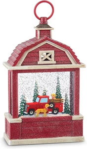 Imports Truck and Dogs Lighted Water Barn, 10.75 Inches, Multicolor 4000779 - Picture 1 of 1