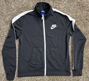 Giacca tuta Nike vintage Y2K nera con righe bianche donna taglia small - Foto 1 di 14