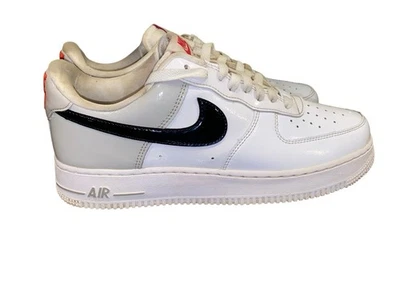 Mujer Talla 10 - Nike Air Force 1 '07 ESS Parte Superior Baja Blanco Charol Sin Plantillas Foto 1 de 4