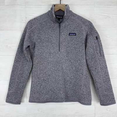 Patagonia Better Sweater Quarter Zip Women's Size Small Purple Gray Fleece - Image 1 of 4