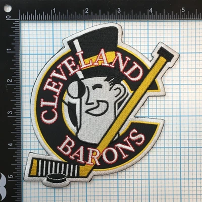 CLEVELAND BARONS JUNIOR AAA TIER 1 ELITE HOCKEY VINTAGE 5.25" TEAM BLACK PATCH - Image 1 of 2