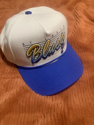 St Louis Blues SGA Snapback Mystery Hat 3/20/25 Vintage Logo NHL  Retro White  - Image 1 of 4