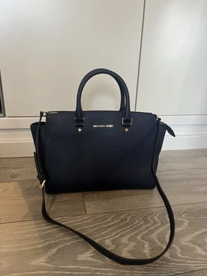 Navy Blue Michael Kors Selma Leather Bag - Image 1 of 4