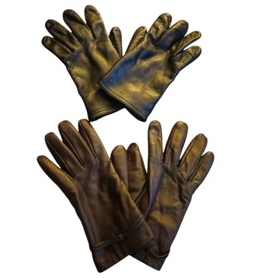 Juego de 2 guantes de cuero vintage Isotoner Aris para mujer (8-9) Wonter Riding clásicos Foto 1 de 4