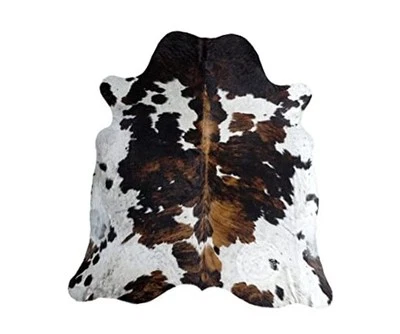  100% Genuine TricoloreCowhide Rug - Modern Style Animal Skin Large (6x6-7ft) - Image 1 of 4
