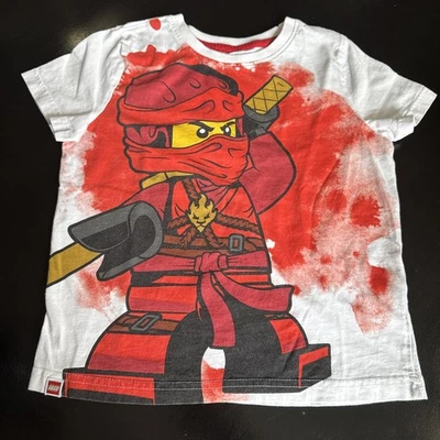 乐高 Ninjago Kai 短袖 T 恤 - 尺寸 4/5 - 罕见 2017 — 第 1/4 张图片