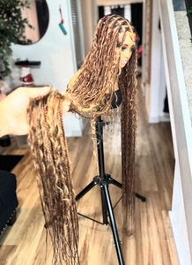40” Inches Full Lace Human Hair Boho Braided Wig For Women. - Picture 1 of 5