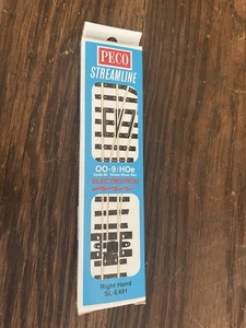 NEW PECO Streamline 00-9/HOe Nickel Silver Rail Code 80 Right Hand SL-E491 Trak - Picture 1 of 5