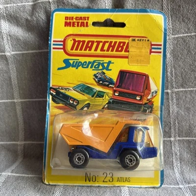 1975 Matchbox Lesney Superfast #23 Atlas Dump Truck NIB, NRFB  - Image 1 of 4